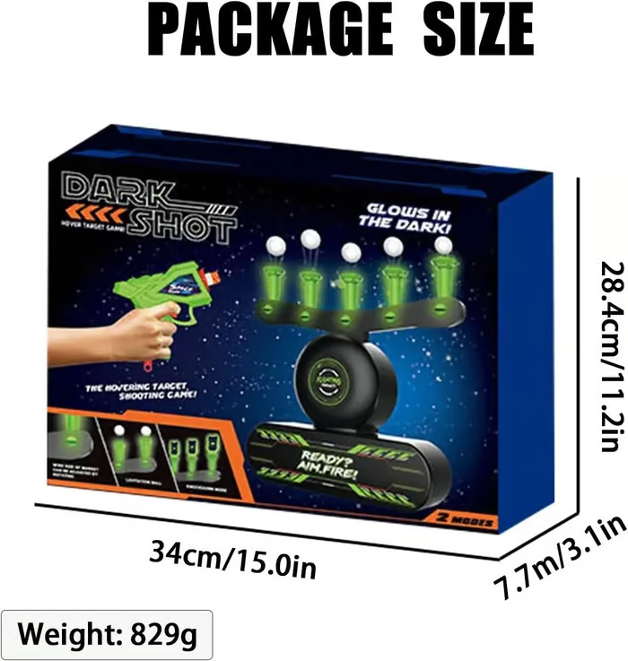 🎁Christmas Sale🎁Glow-in-the-Dark Shooting Target Practice Kids Shooting Toy Gun Set