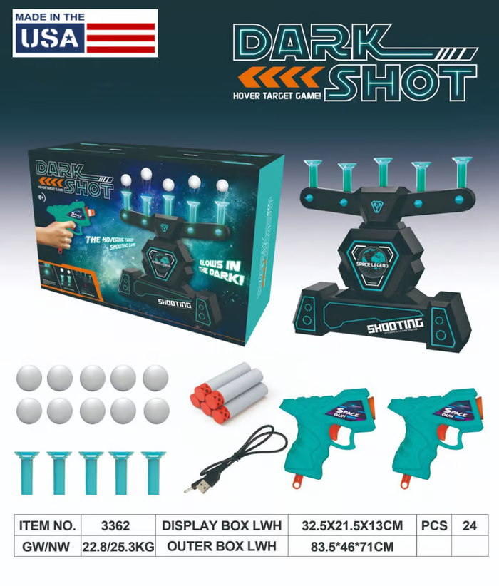 🎁Christmas Sale🎁Glow-in-the-Dark Shooting Target Practice Kids Shooting Toy Gun Set