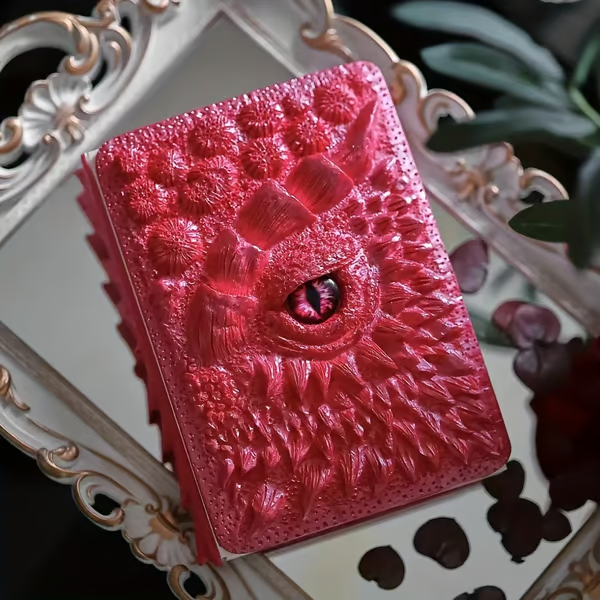 Dragon Eye 3D Embossed Journal - Handmade Resin Engraved Notebook