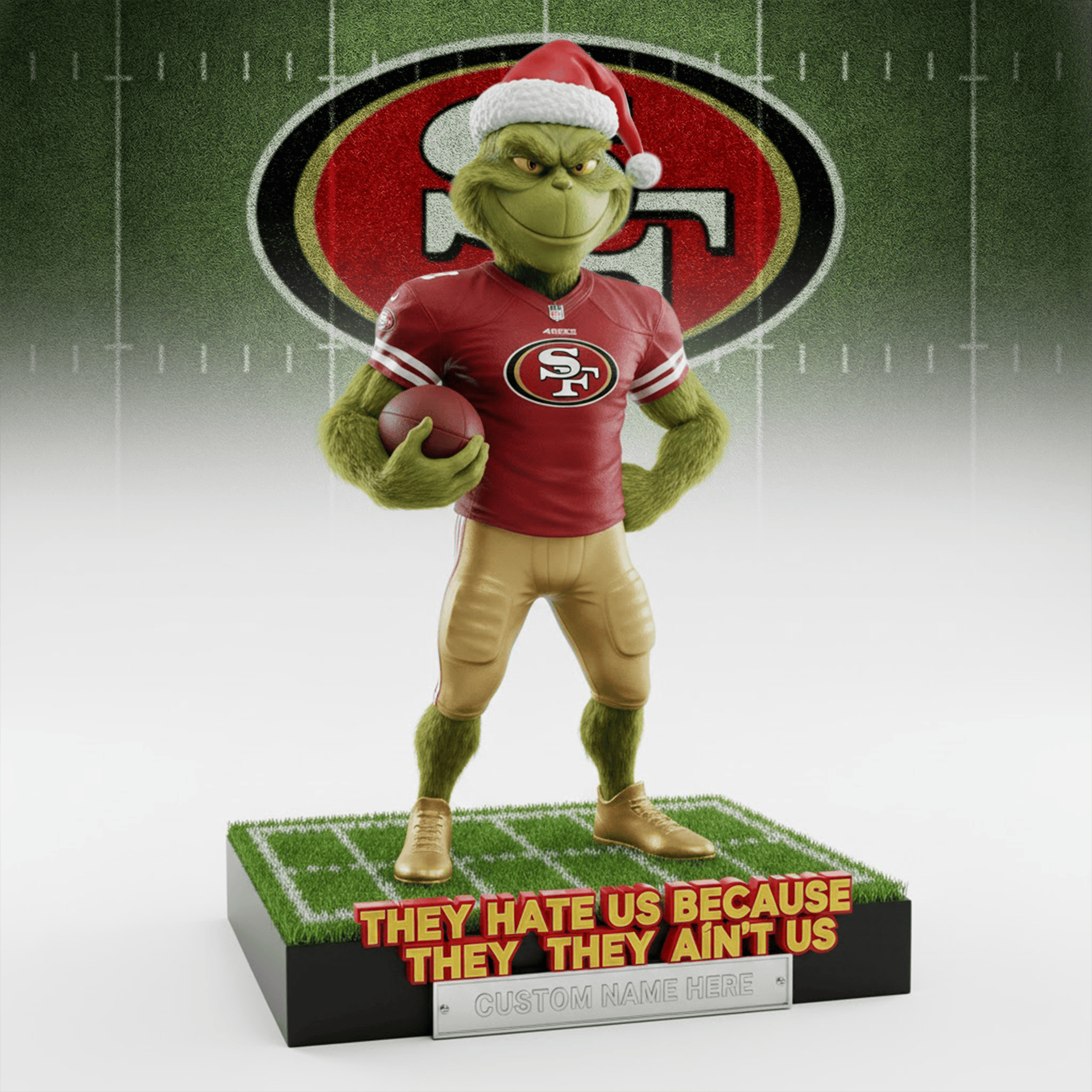 The Grinch x NFL teams – Christmas Acrylic Art Block