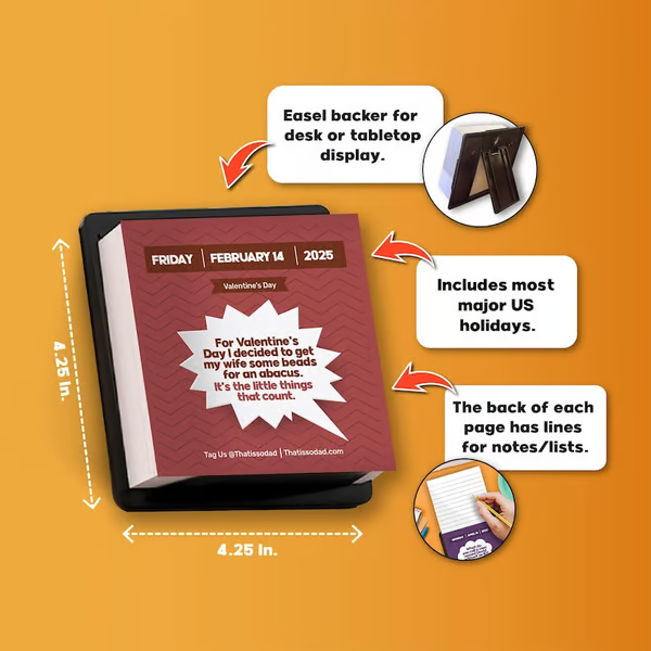 2025 Boss Funny Calendar Desk Calendar Stand Notepad Calendar