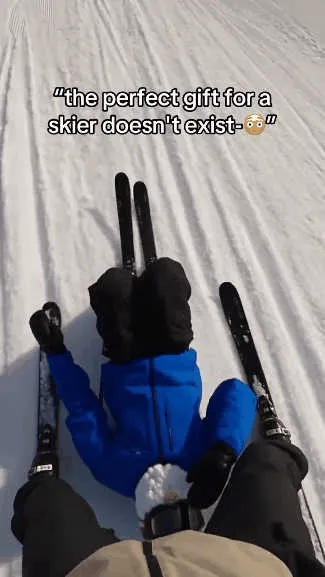 Holiday ski mask video showing a snowy outdoor adventure Holiday ski mask video showing a snowy outdoor adventure