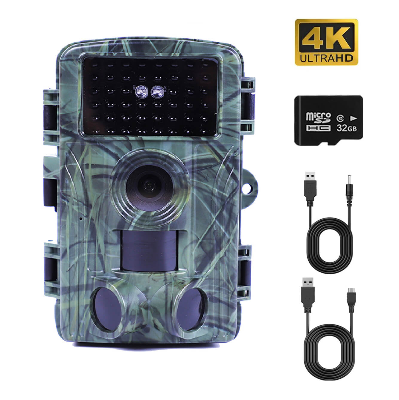 Wildlife Camera / Sharp 32MP Image / 30M Night Vision Range / Fast Trigger Speed / Motion Detector / 120° Detection Angle / Integrated 2.4" Color Screen-OXIMETERBUY