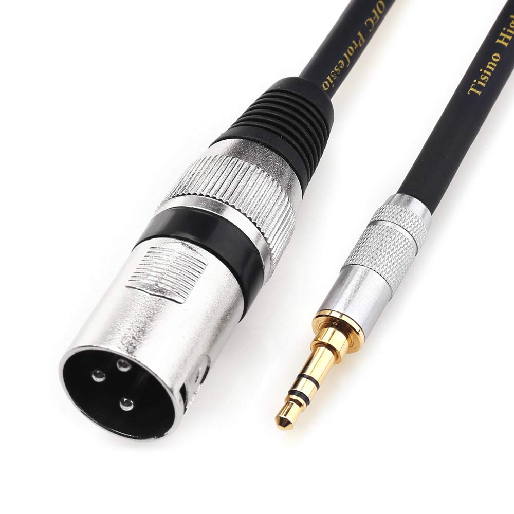 3.5mm to XLR Cable Unbalanced Mini Jack 1/8 inch to XLR Male Adapter Microphone Cord - 10ft/3m-OXIMETERBUY