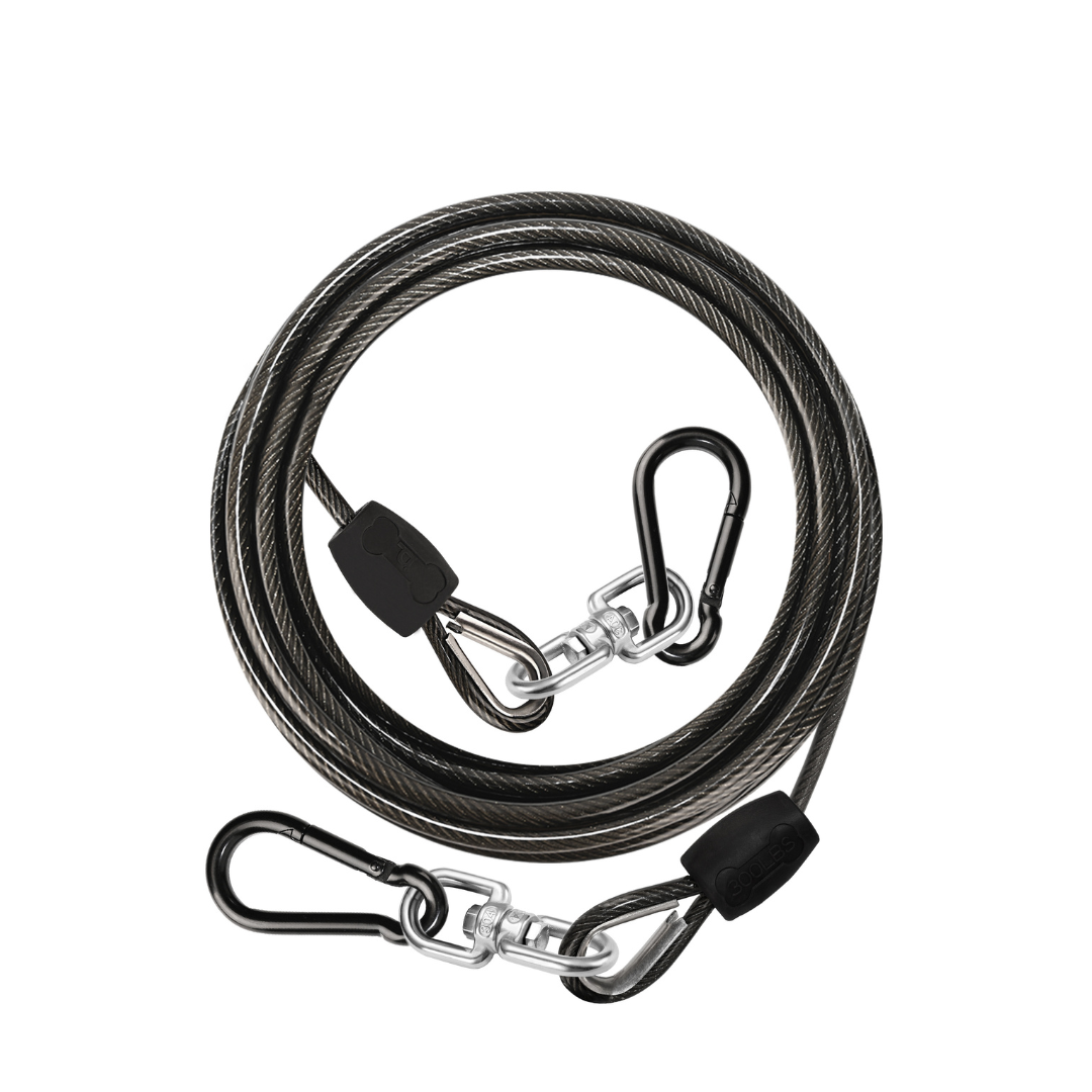 Dog Tie-Out Cable - Black