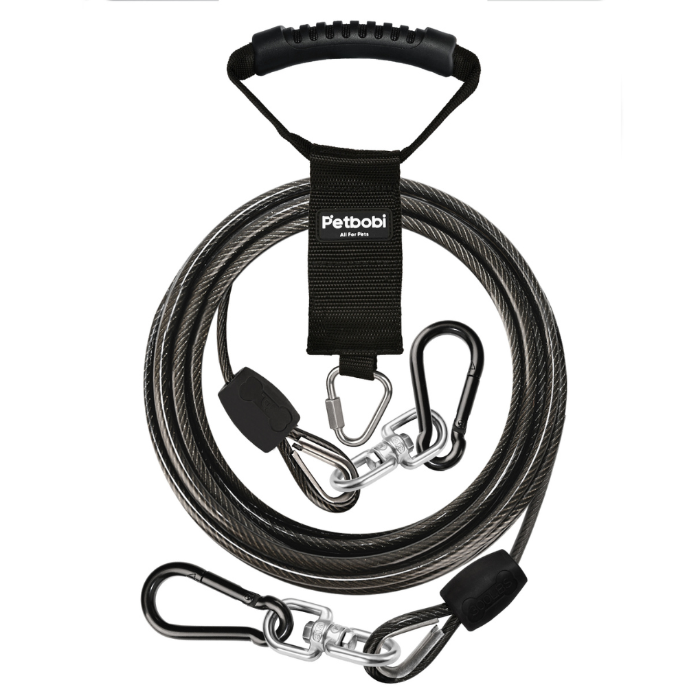 Dog Tie-Out Cable - Black