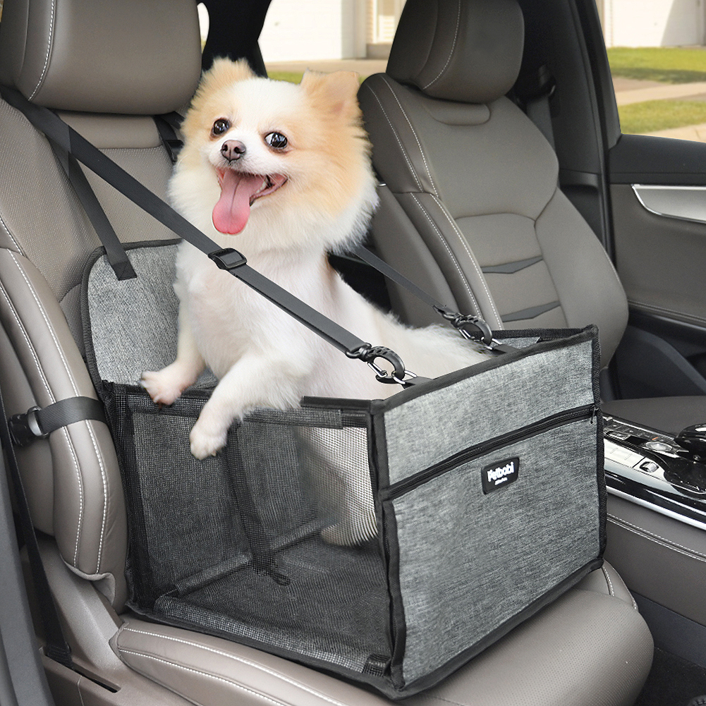 Pet Car Booster Seat - Grey  (All PVC Frame)