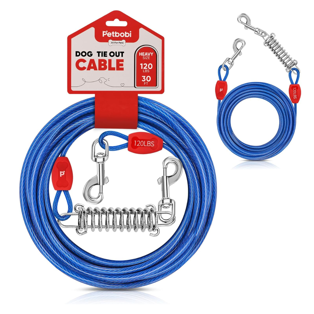 Dog Tie-Out Cable - 30ft/120lbs
