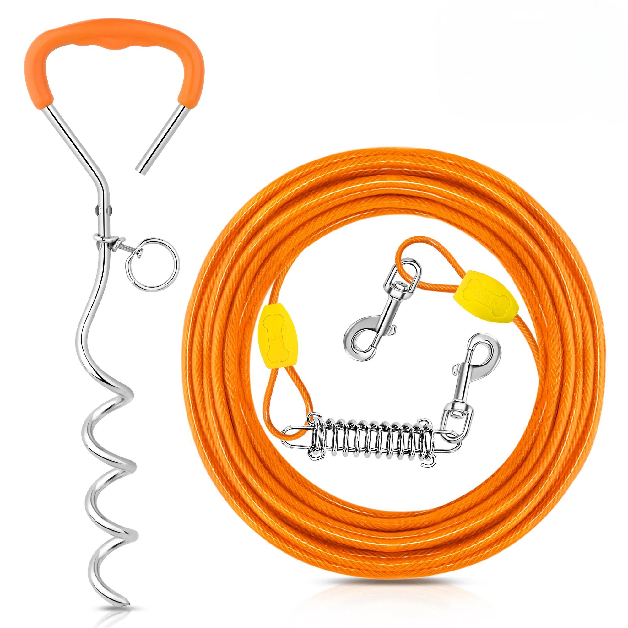 Orange Dog Tie-Out Cable Set