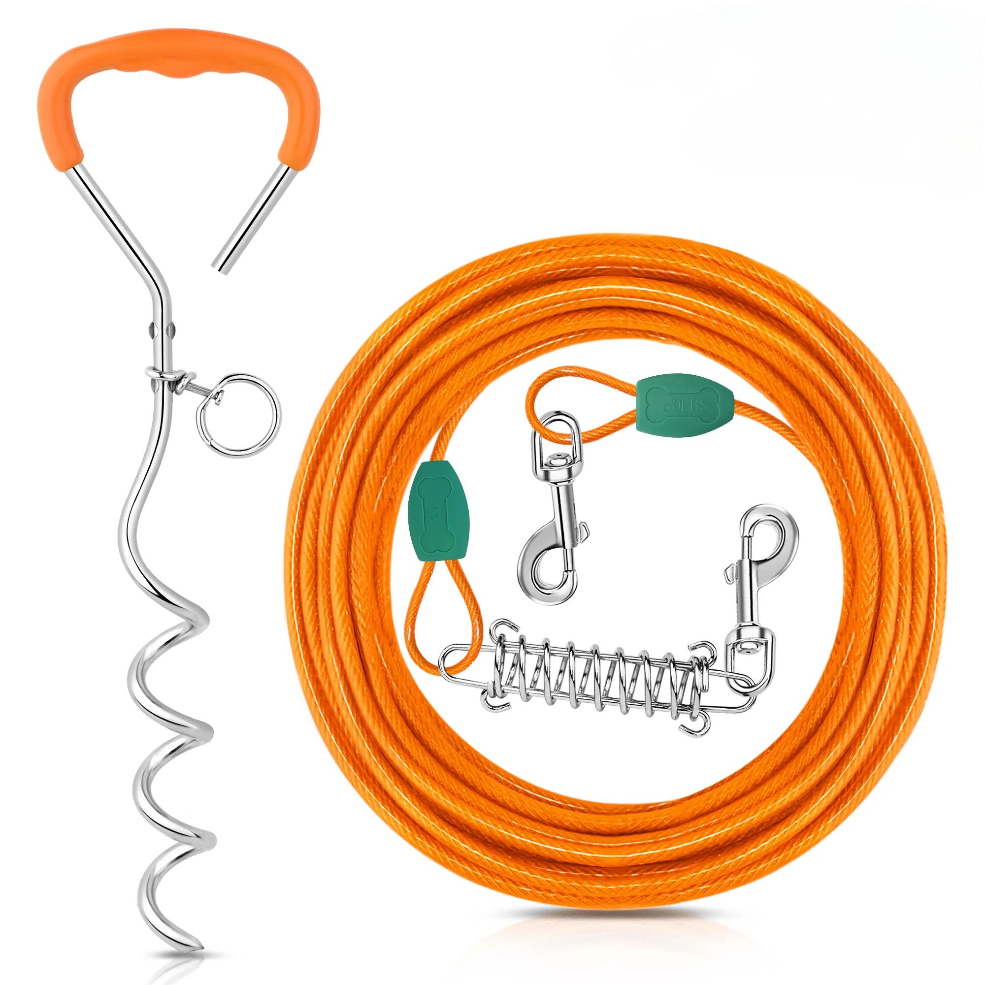 Orange Dog Tie-Out Cable Set