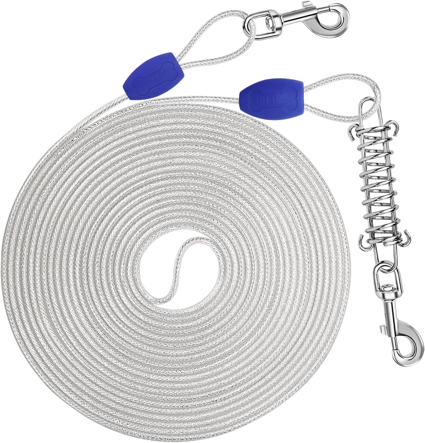 Dog Tie-out Cables - Reflective Silver 