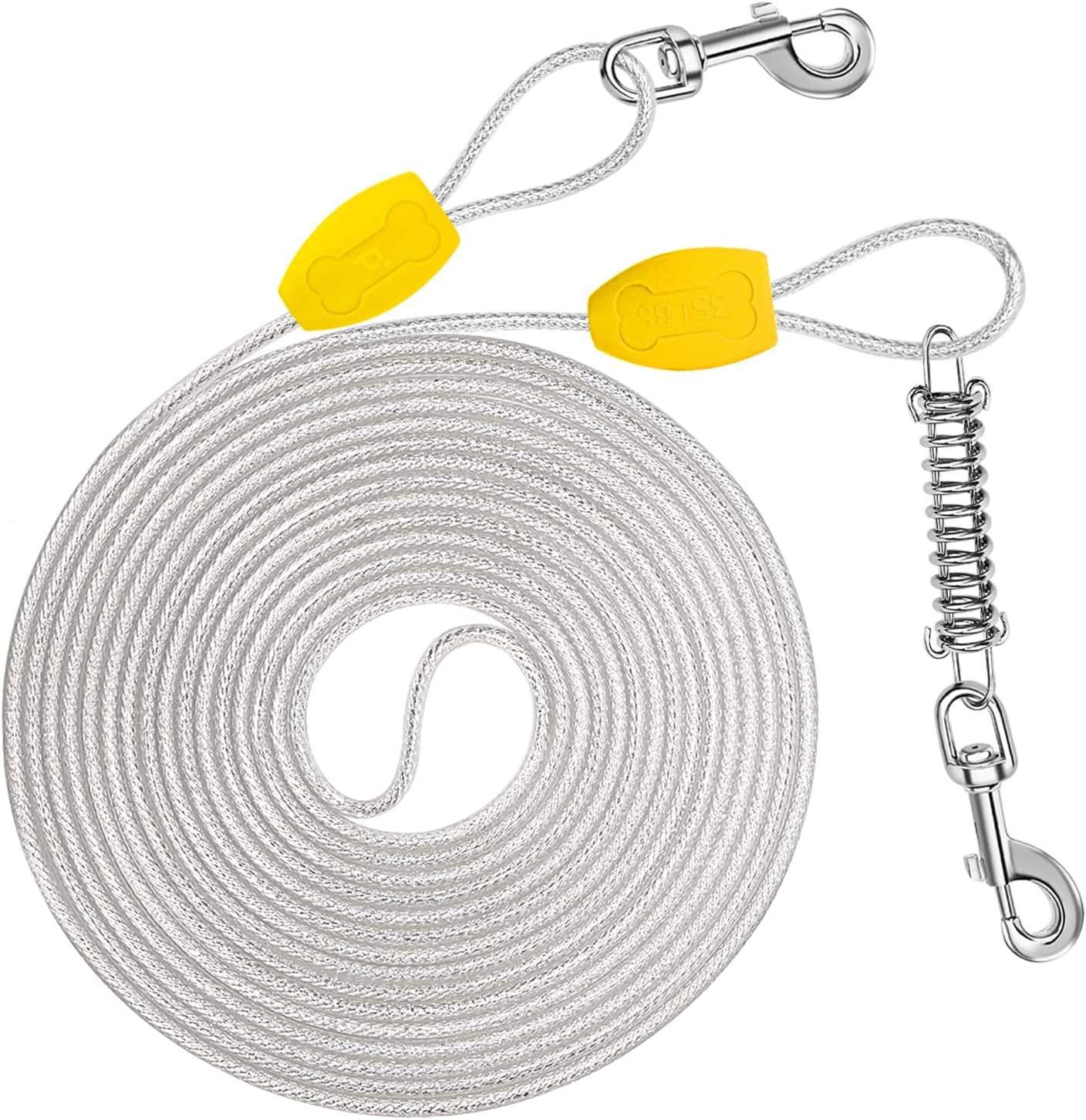 Dog Tie-out Cables - Reflective Silver 