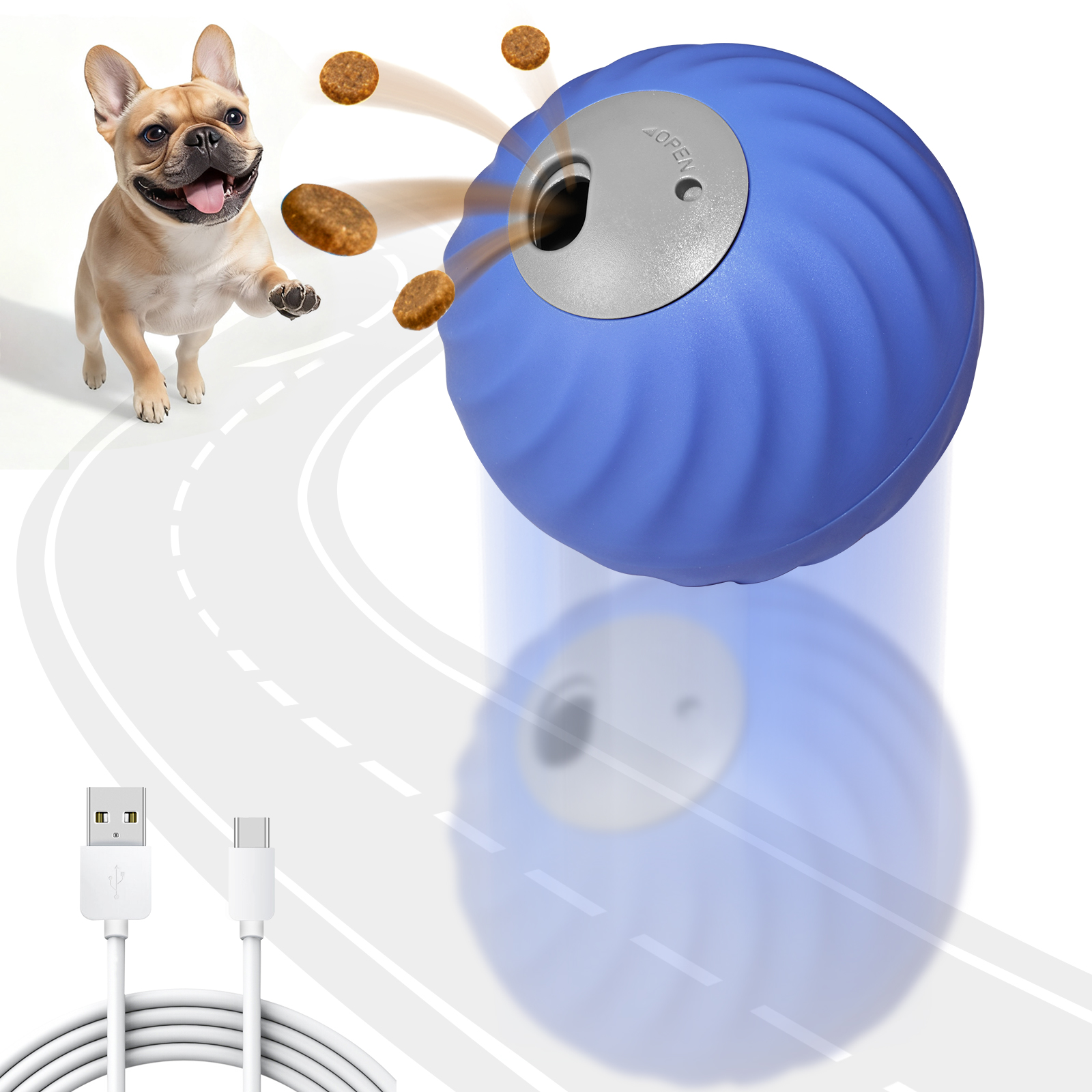 Petbobi Interactive Dog Ball (Blue)