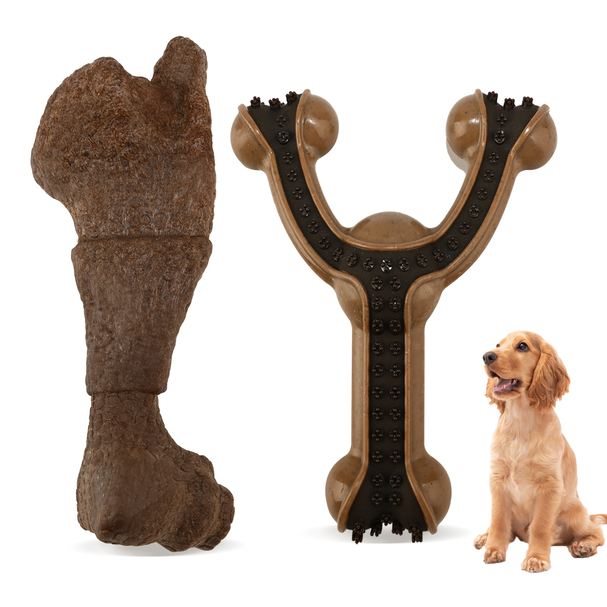 Dog Chew Stick Toy - Wishbone & Stick Bone