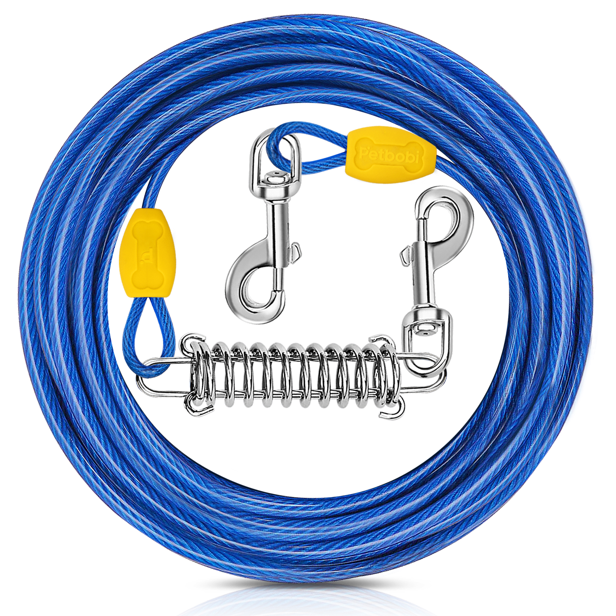 Petbobi Dog Tie-Out Cable Set - 40ft/120lbs