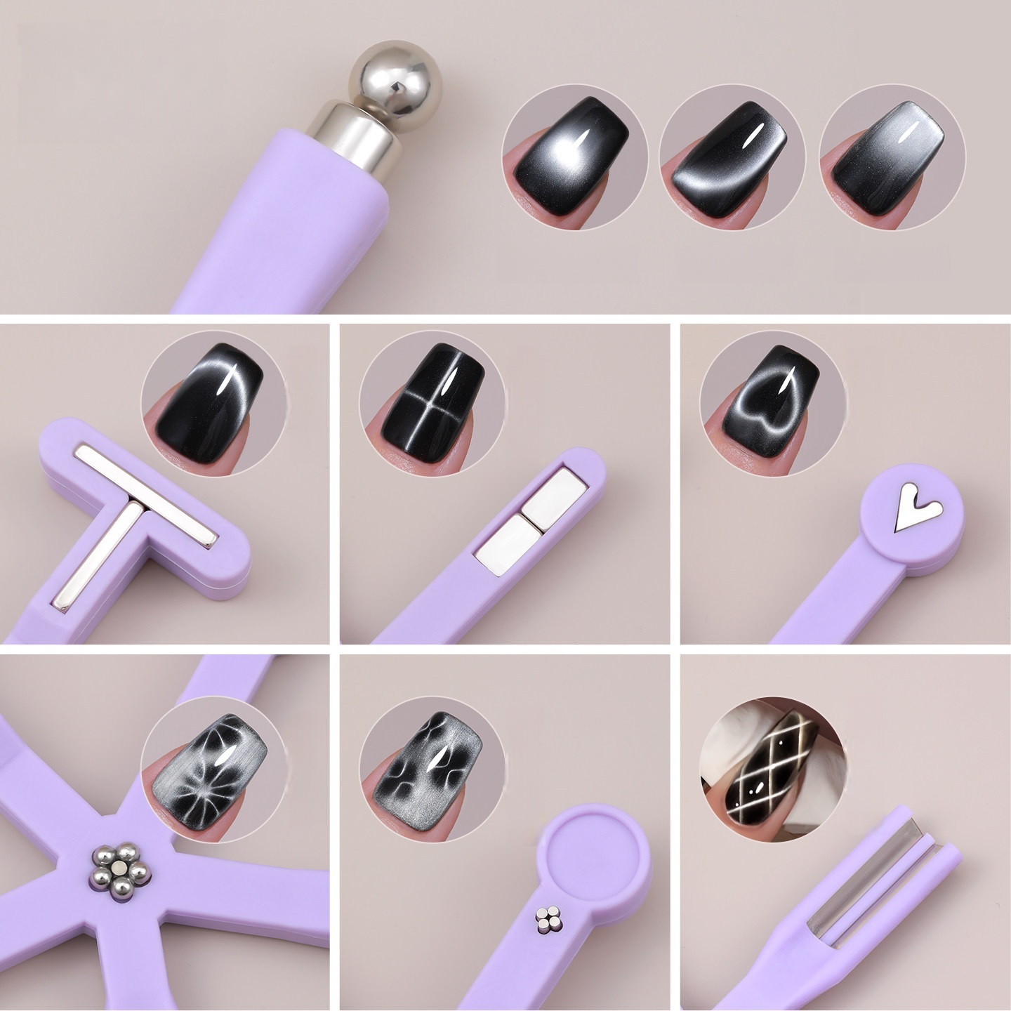8-in-1 Starfish Magnetic Cat Eye Nail Tool - Salon-Worthy Cat Eye Nails At Home In 5 Mins!