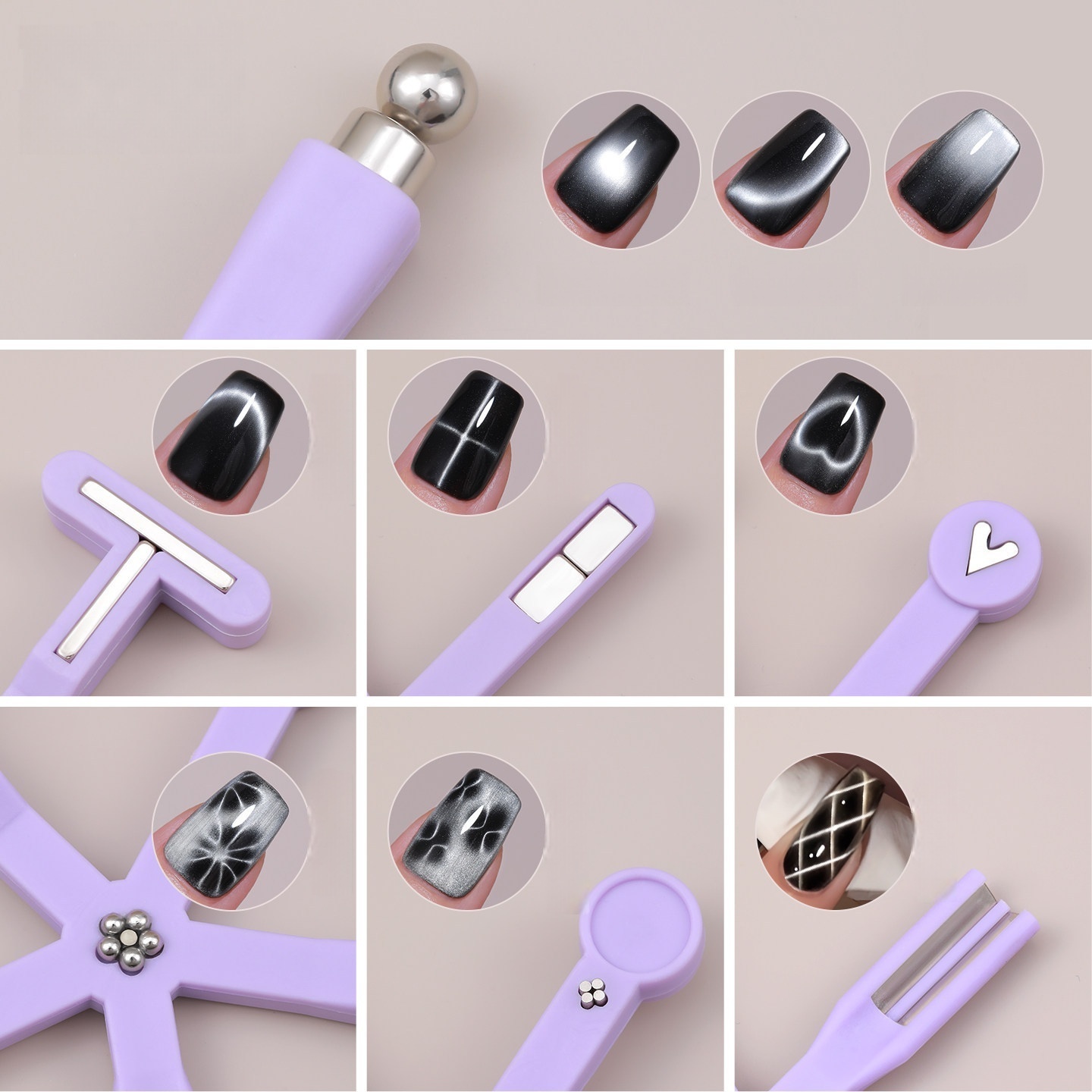 8-in-1 Starfish Magnetic Cat Eye Nail Tool - Salon-Worthy Cat Eye Nails At Home In 5 Mins!