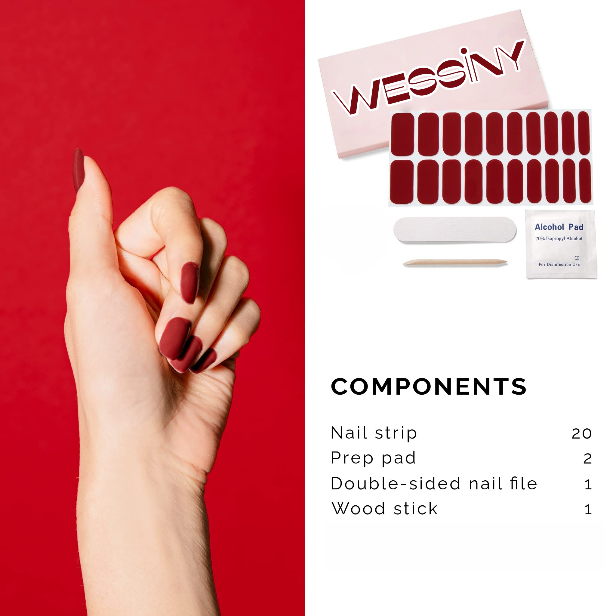 Wessiny Gel Nail Wrap Starter Pack