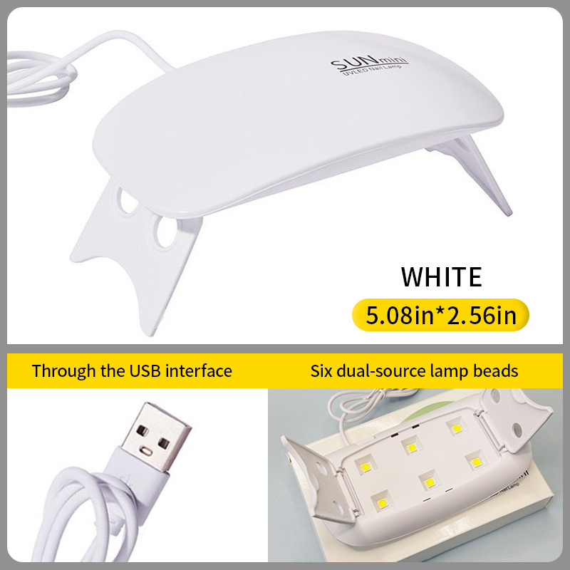 Mini 5W UV LED Nail Lamp – Foldable, USB-Powered, No Battery Needed – Quick Curing for Gel Nails & Nail Wraps