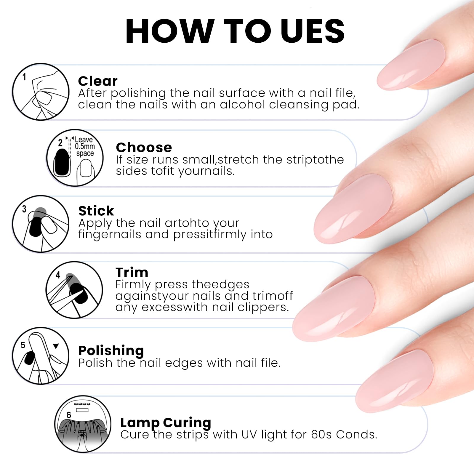 Transparent Gel Nail Wraps – Minimalist Beauty Made Simple