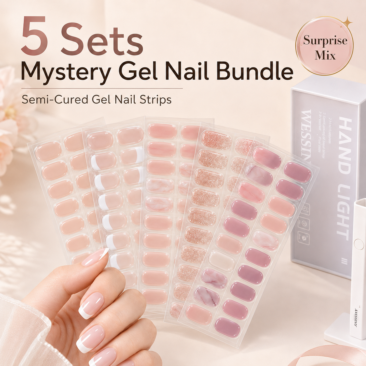 5 Sets Mystery Gel Nail Bundle