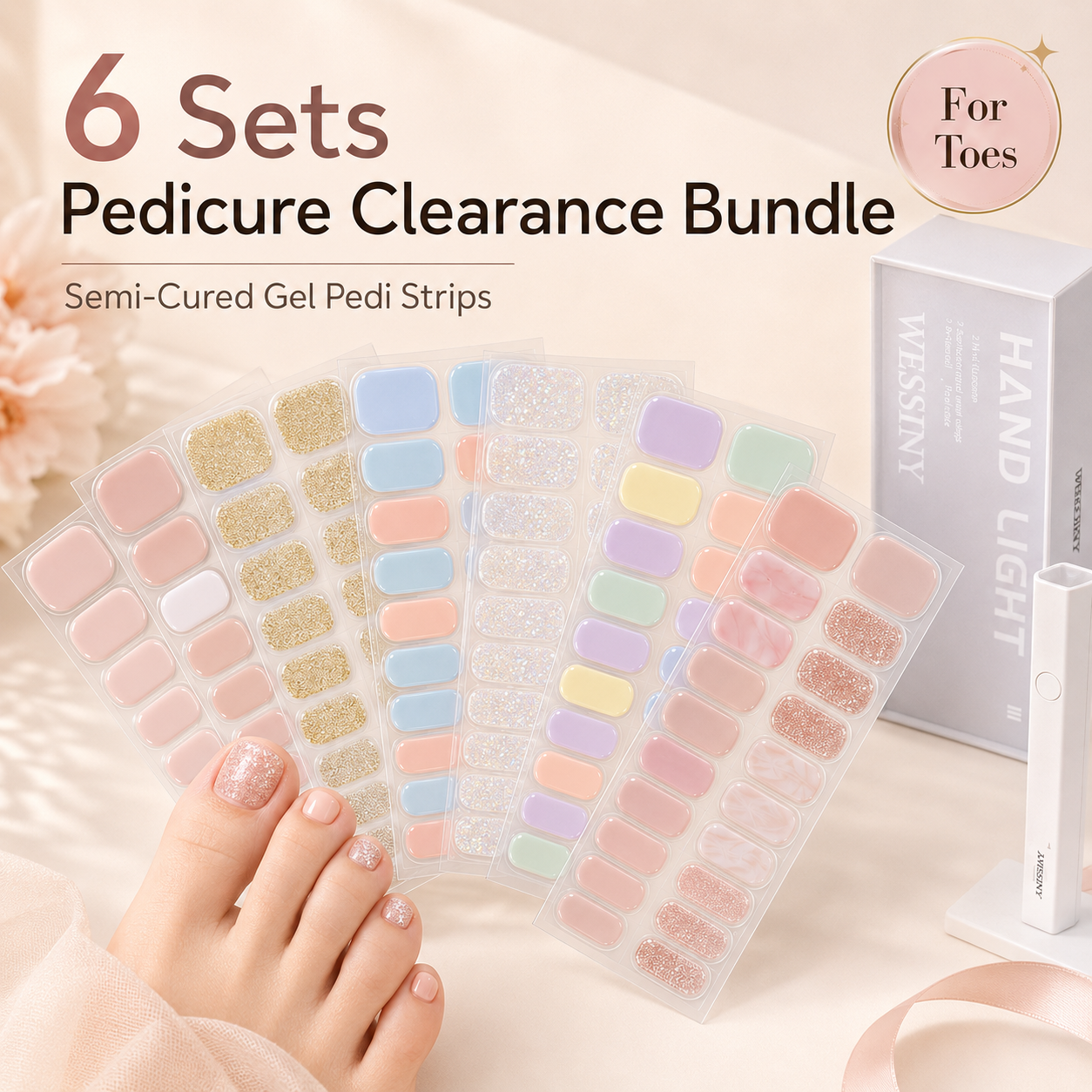 6 Sets Pedicure Clearance Bundle