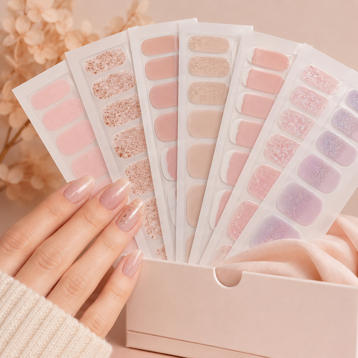 Wessiny clearance bundle semi-cured gel nail strips