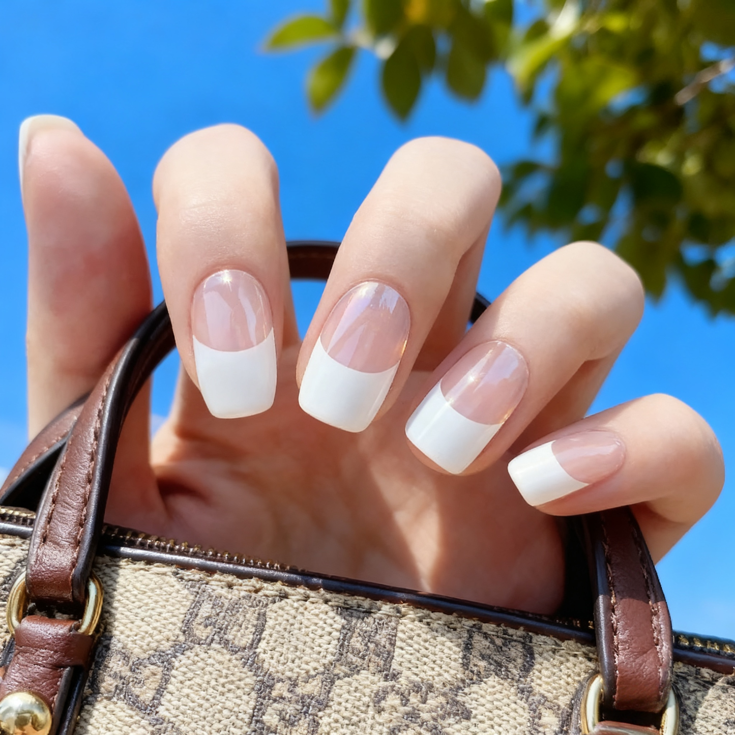 Classic French White Gel Nail Wraps – Timeless French Manicure Made Easy