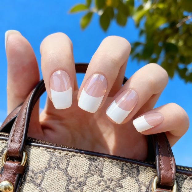 Classic French White Gel Nail Wraps – Timeless French Manicure Made Easy