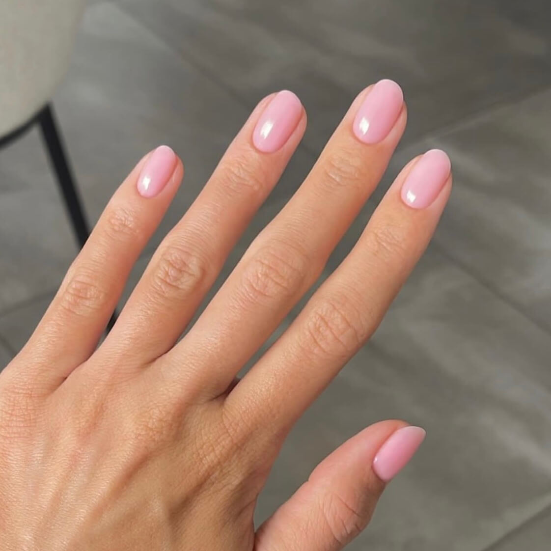 Blush Charm Gel Nail Wraps featuring a pink nude design for an elegant manicure.
