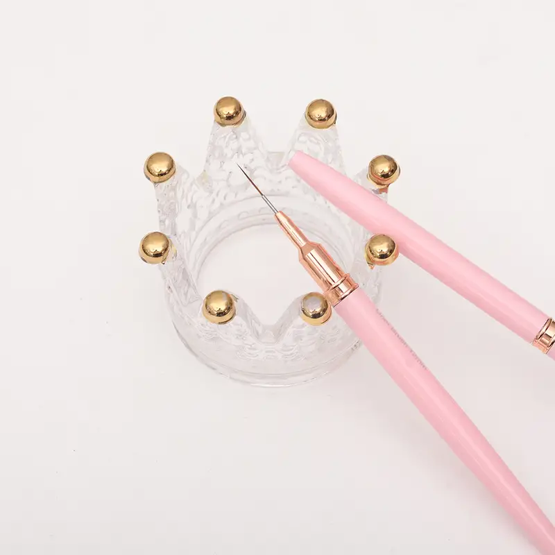 5pcs pink fine nail art brush set pens for long nails perfect for gel polish painting and manicure includes 5 sizes 4 8 12 20 25mm details nail art designs free of acetone details 17