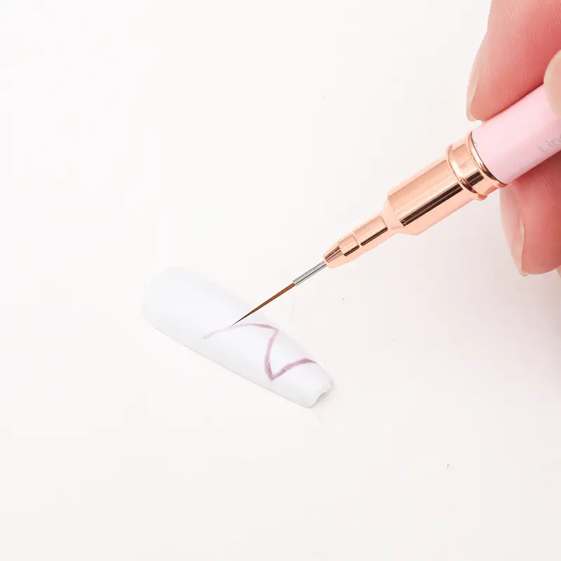 5pcs pink fine nail art brush set pens for long nails perfect for gel polish painting and manicure includes 5 sizes 4 8 12 20 25mm details nail art designs free of acetone details 16
