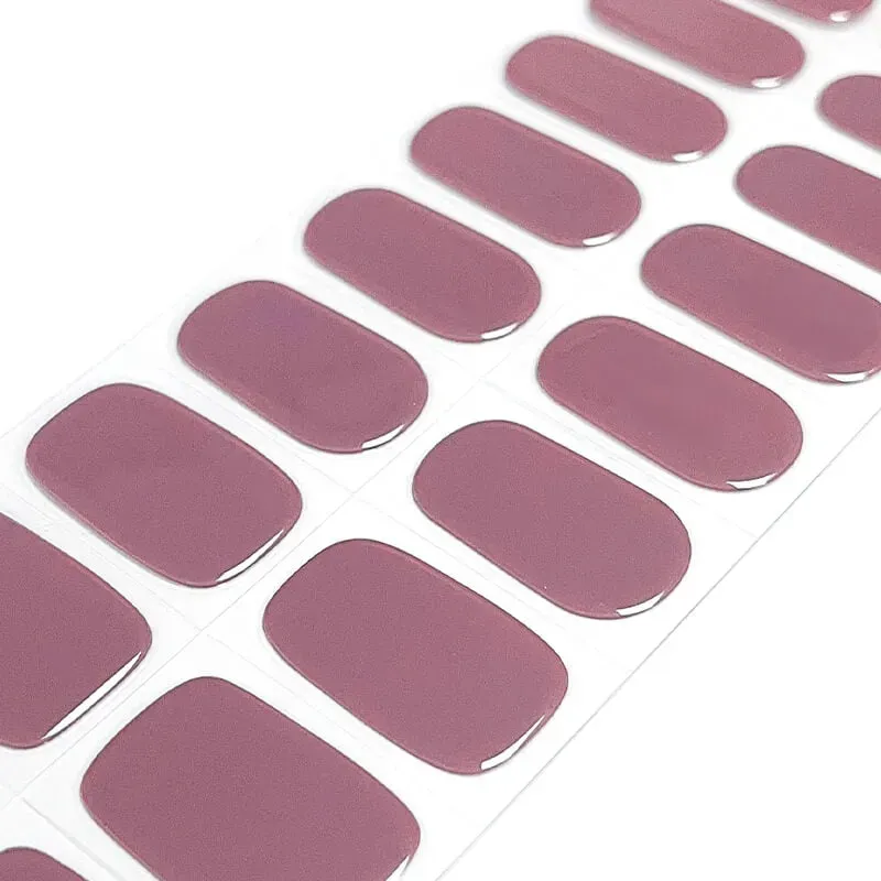 Dusty Rose Gel Nail Wraps in a soft, neutral pink tone for an elegant manicure.