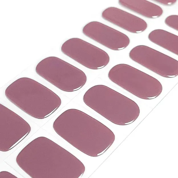 Dusty Rose Gel Nail Wraps in a soft, neutral pink tone for an elegant manicure.