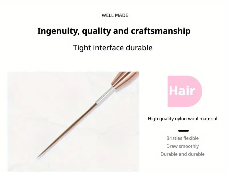 5pcs pink fine nail art brush set pens for long nails perfect for gel polish painting and manicure includes 5 sizes 4 8 12 20 25mm details nail art designs free of acetone details 10