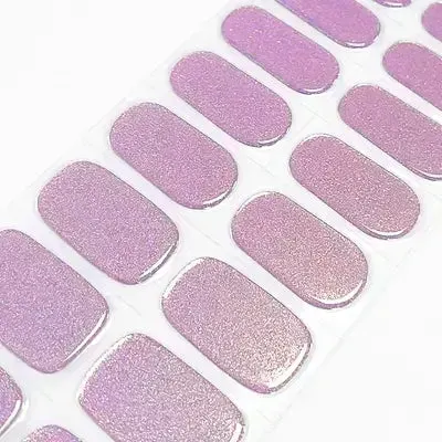 Luminous Lavender Gel Nail Wraps – Effortless Elegance for Your Nails