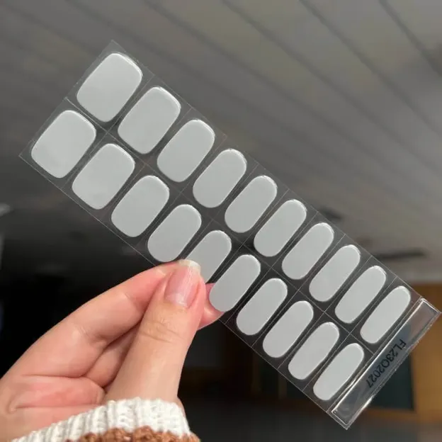 Minimal Matte White Gel Nail Wraps showcasing a sleek and modern design, perfect for minimalist manicures.