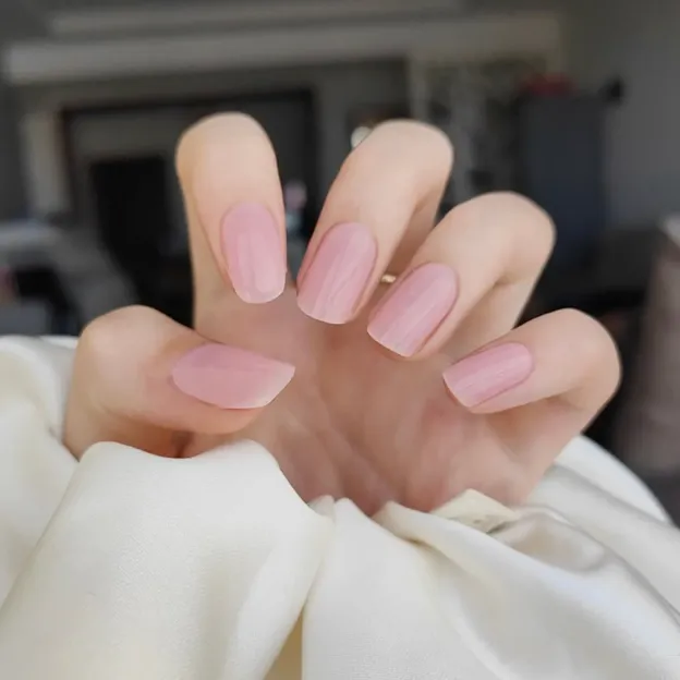 Nude Pink Semi-Cured UV Gel Nail Wraps for a minimalist and elegant manicure.