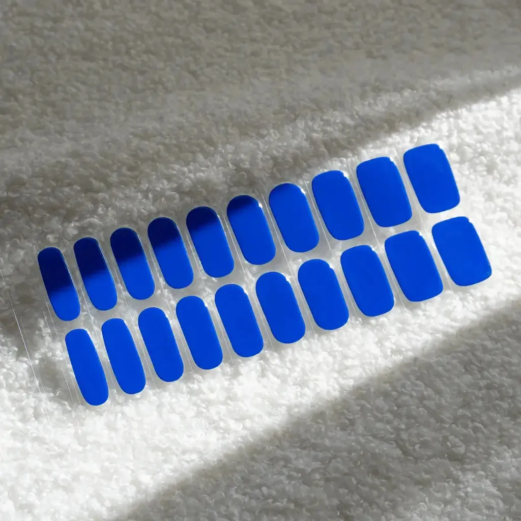 Royal Blue Elegance Gel Nail Wraps with a vibrant and glossy finish for bold manicures.