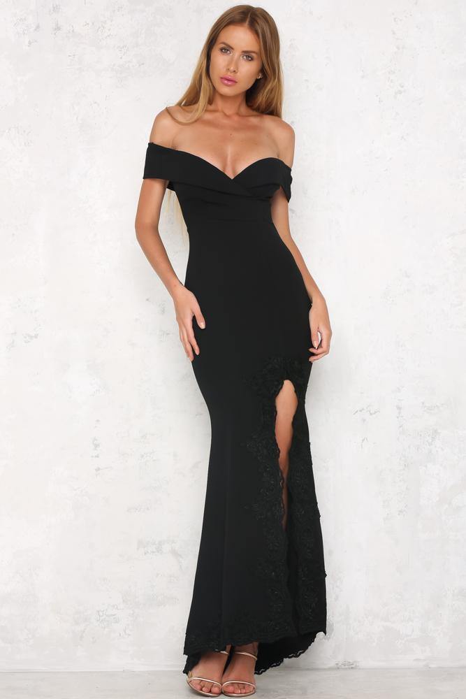 Natalia Maxi Dress Black-Hey Shelly