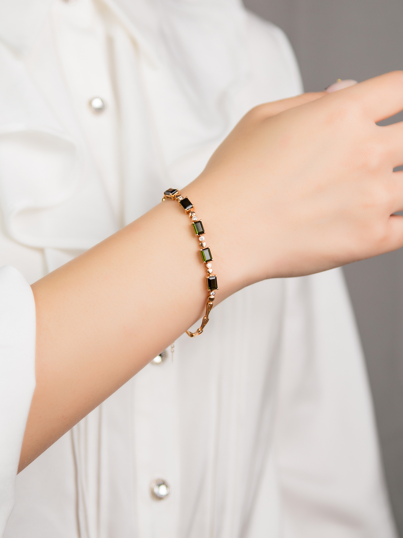 AU750 Gold Tourmaline Bracelet – Style C2206086656