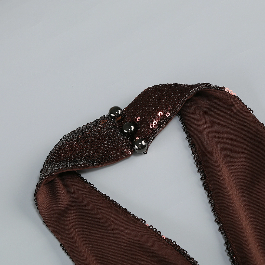 Floor-Length Black Satin Evening Gown with Crystal-Embellished Sweetheart Neckline