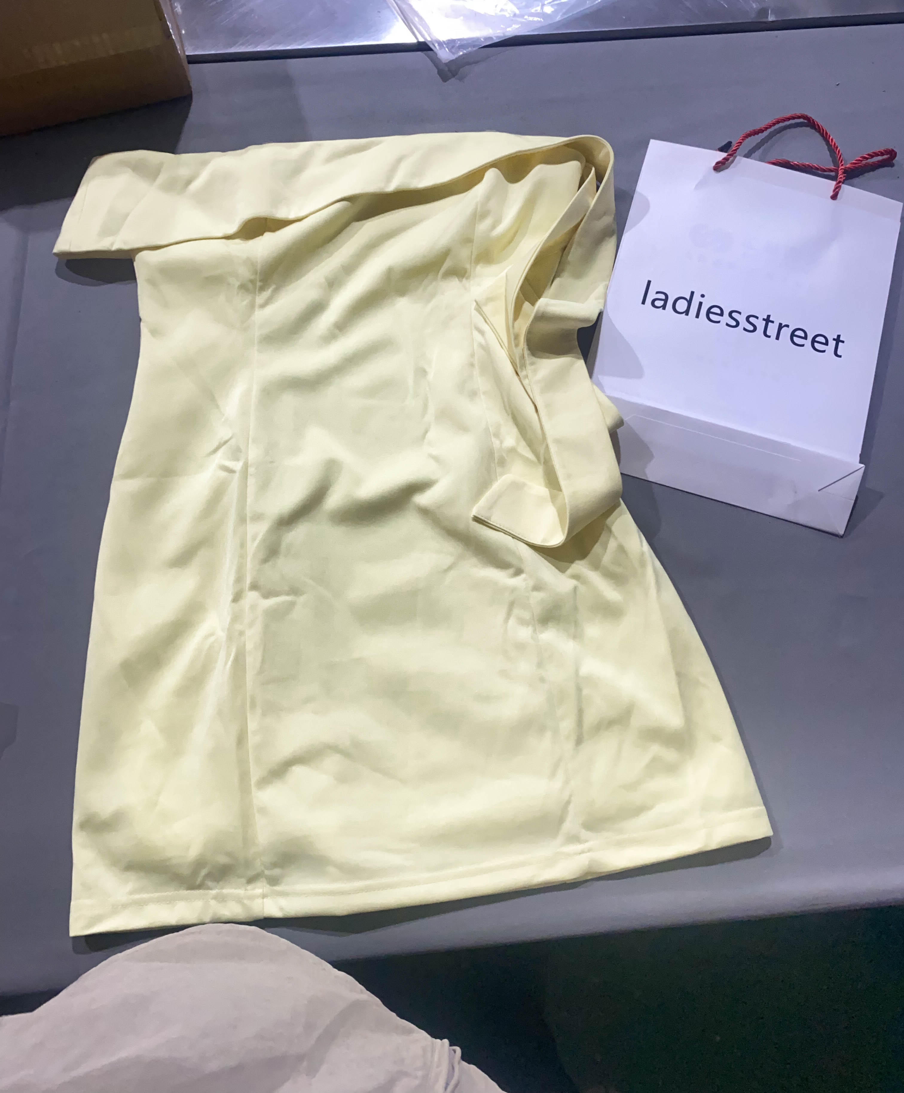 Seashell Dream Off Shoulder Mini Dress Yellow