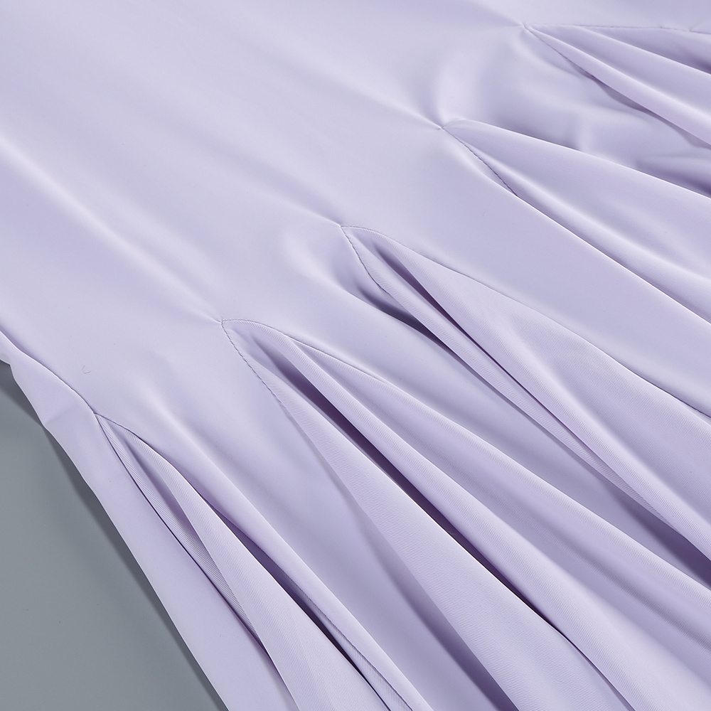 Lavender Halter Cutout Bow-Embellished Mermaid Gown