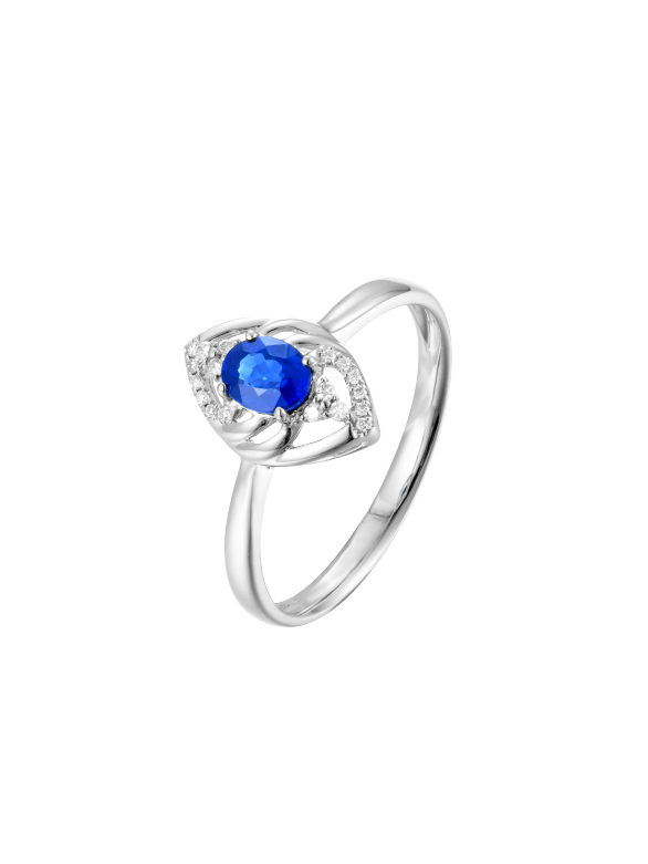 18K White Gold Sapphire and Diamond Ring C2210007874