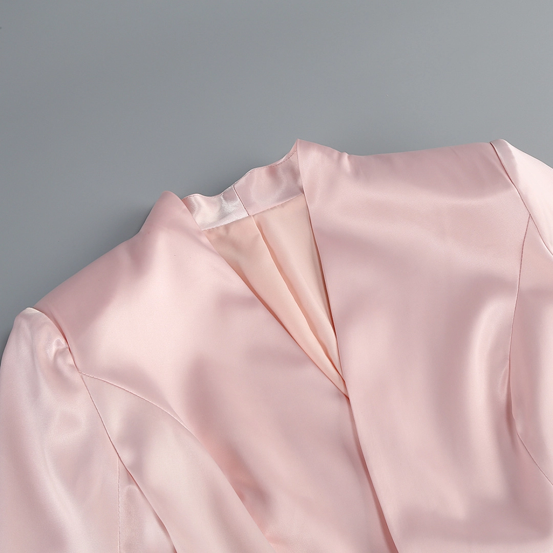 Navy Blue Satin Mermaid Evening Gown with Sweetheart Neckline & Crystal Embellishments