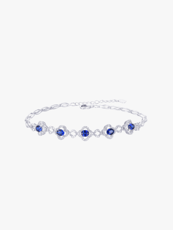 AU750 Gold Sapphire Diamond Bracelet – Style S-DAA32956