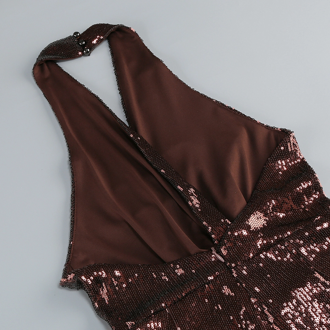 Floor-Length Black Satin Evening Gown with Crystal-Embellished Sweetheart Neckline