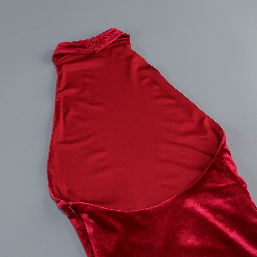 Royal Blue Sequin Mermaid Evening Gown with Beaded Details