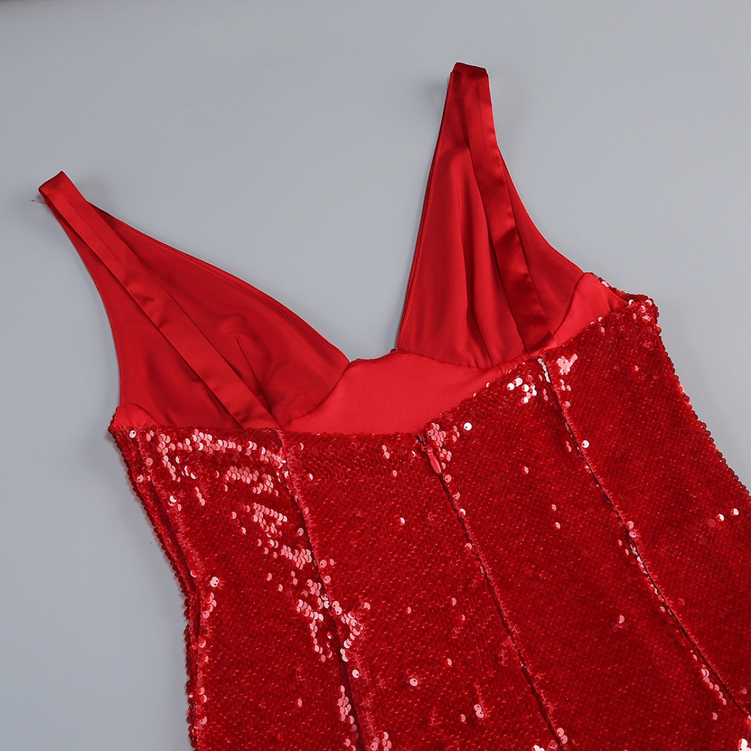 Royal Blue Satin A-Line Evening Gown with Beaded Detailing